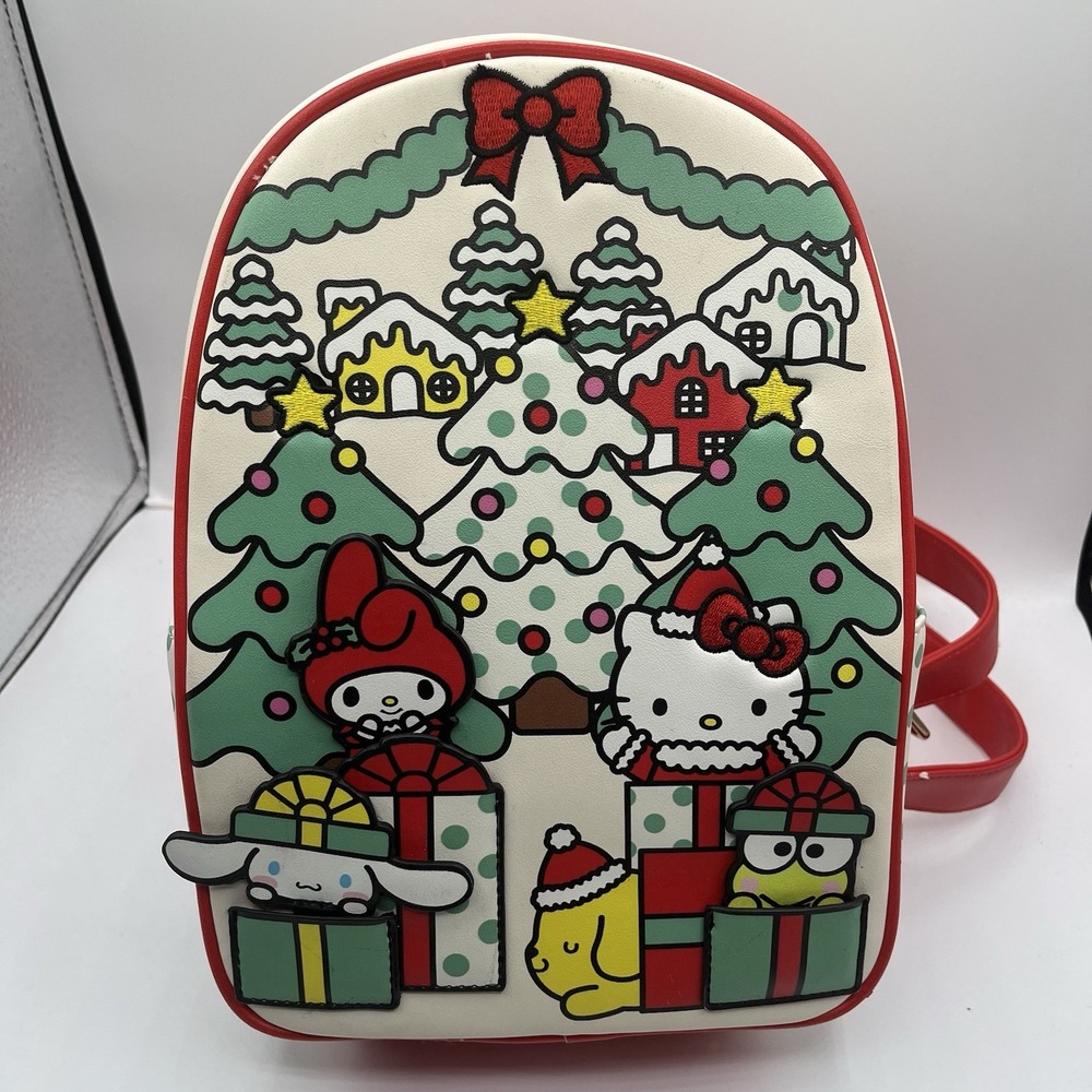 Loungefly Hello Kitty &‎ Friends Christmas Wreath Backpack With Wallet